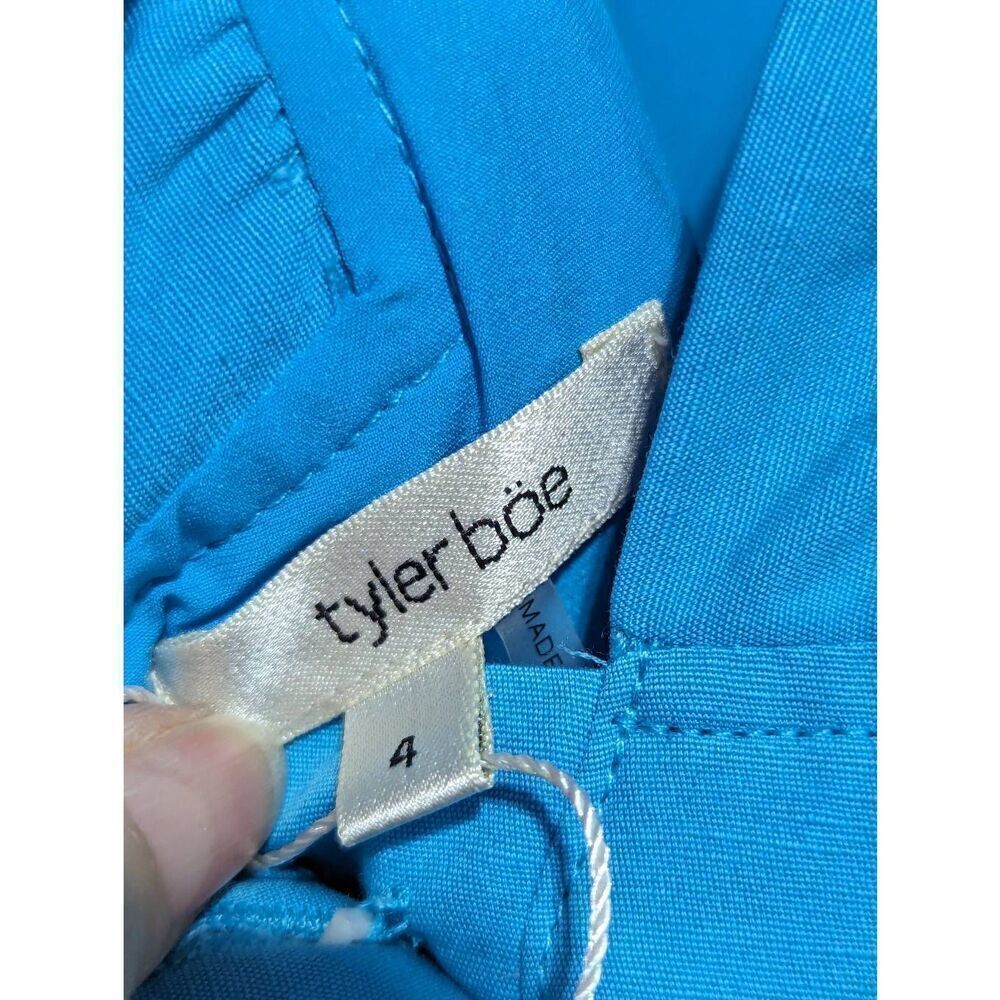 Tyler Boe Blue Sleeveless Ruffle-Neck Mini Dress - Picture 4 of 7